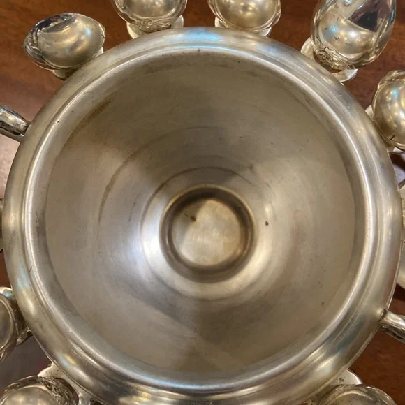 Antique silver-plated sugar bowl with a bird finial and matching spoons. - Picture 5 of 8